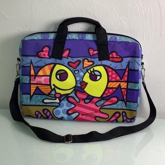 Brito Romero Brito Deeply in love Laptop padded bag micro fiber laptop sleeve - Picture 1 of 10